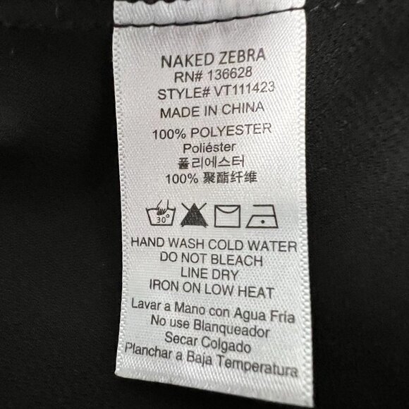 Naked Zebra Womens Black Adjustable Spaghetti Strap Camisole Tank Top Size Small - Picture 9 of 9